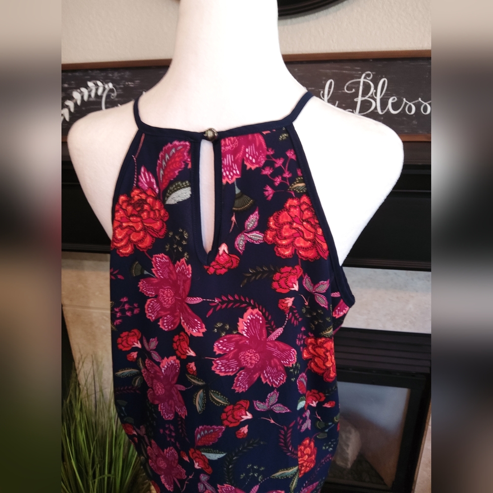 Papermoon Navy and Pink Floral Blouse - Picture 7 of 11